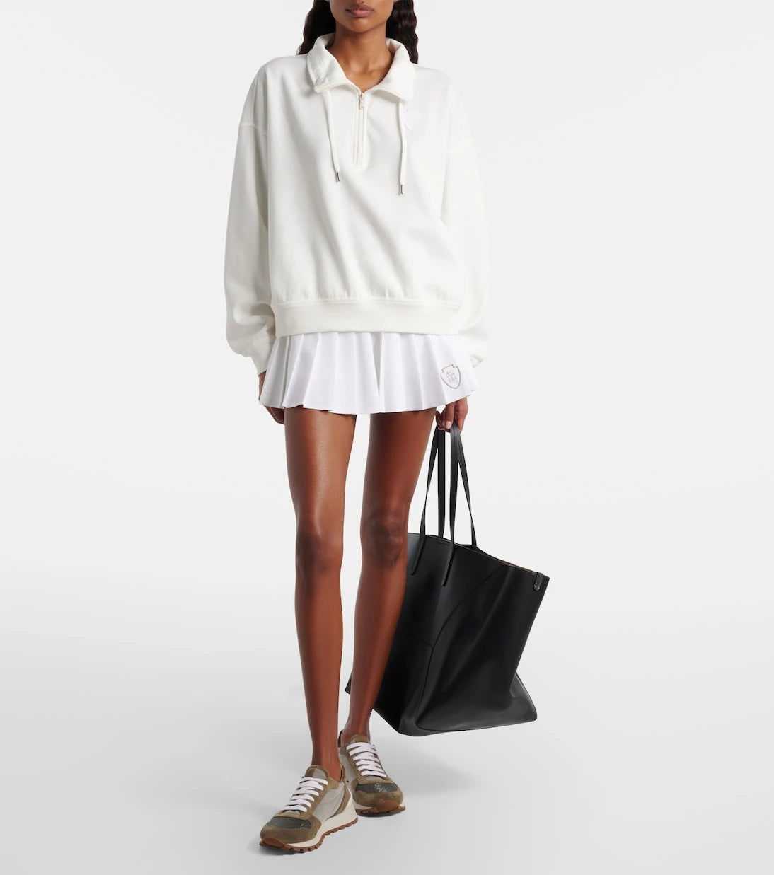 Brunello Cucinelli - Cotton-blend zip-up sweatshirt