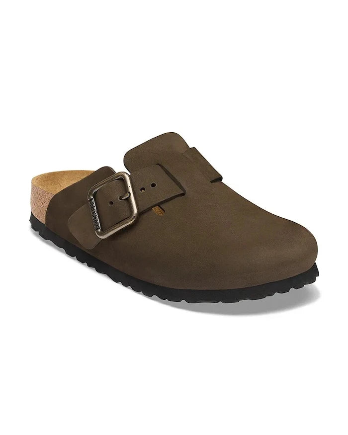 Birkenstock Nubuk Boston Wire Buckle Nubuck Leather Sabot
