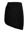 Jacquemus Black Asymmetric The Drapeado Mini Skirt