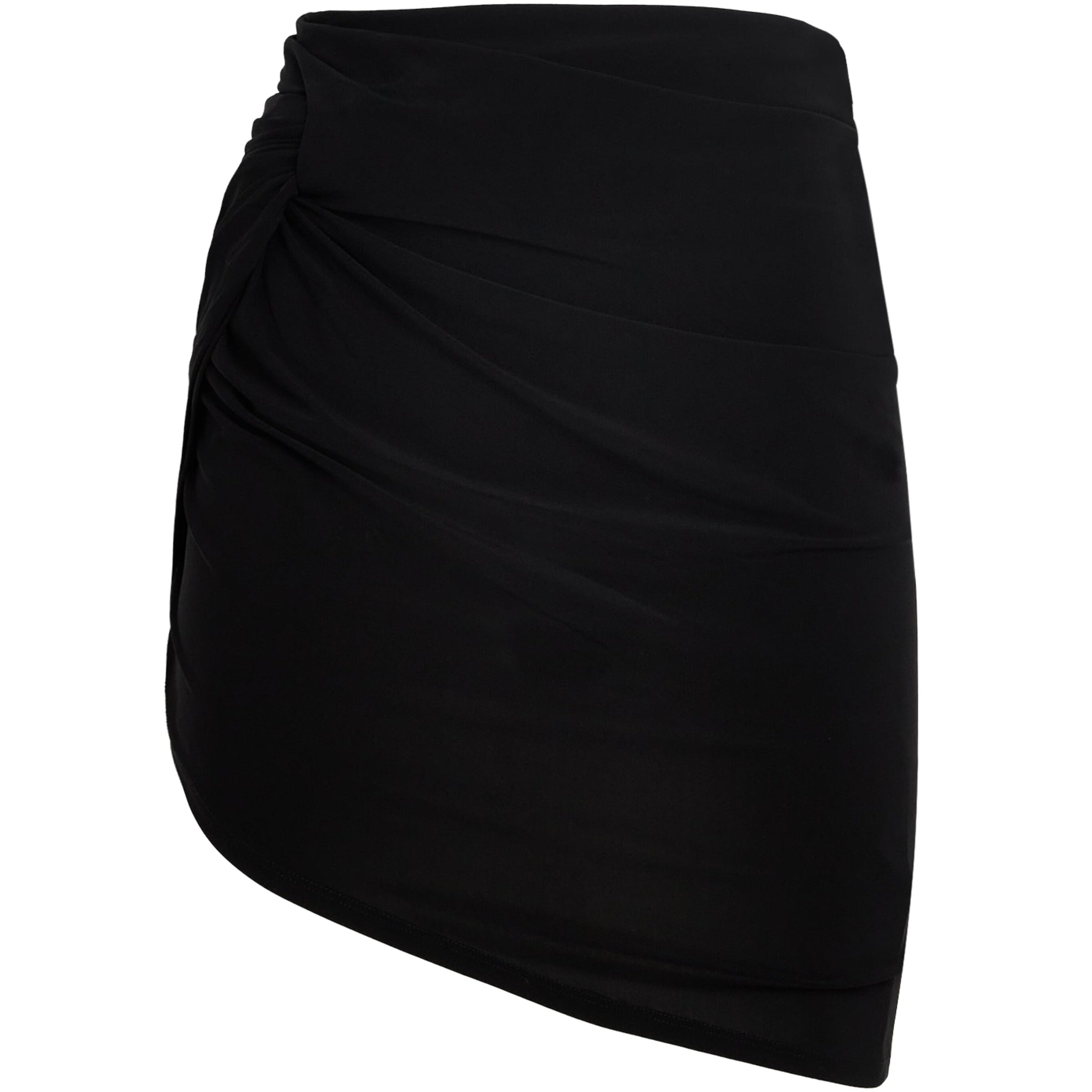 Jacquemus Black Asymmetric The Drapeado Mini Skirt