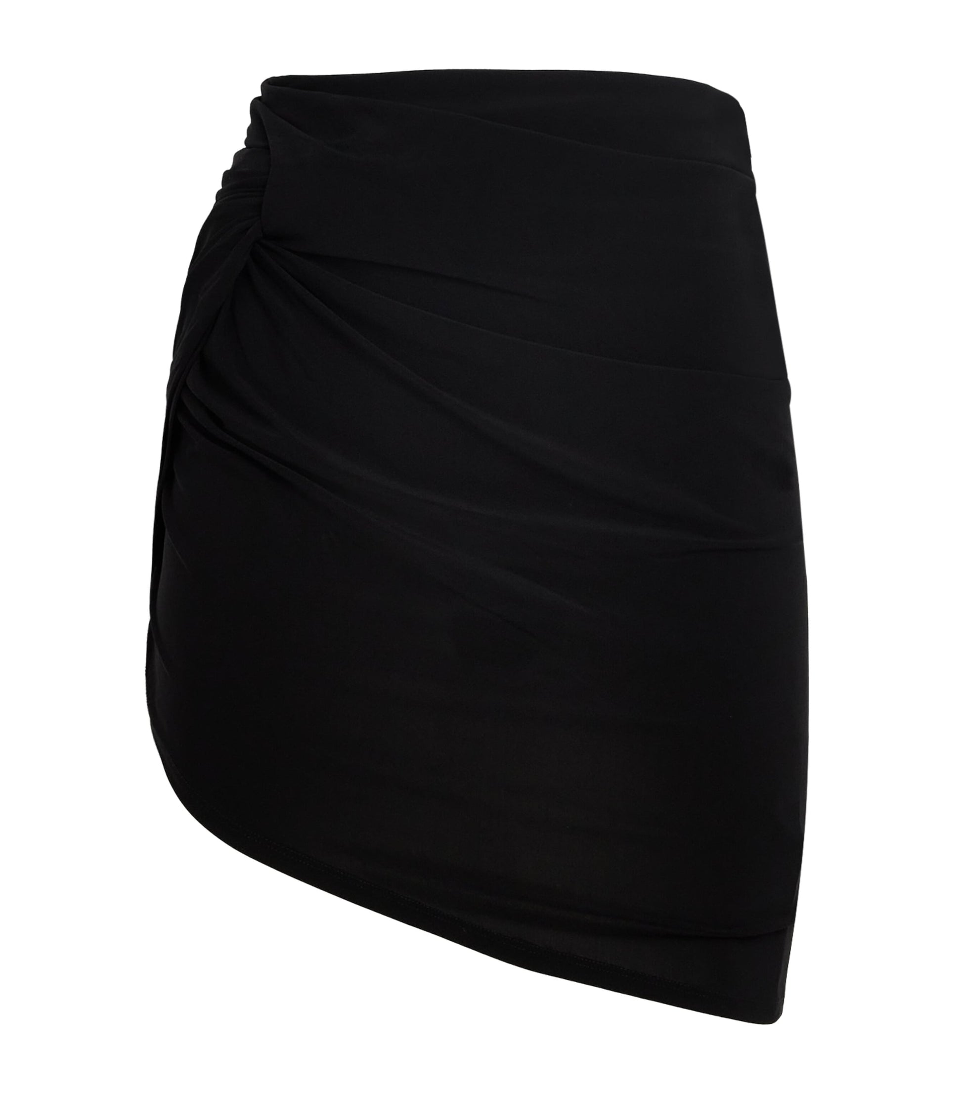 Jacquemus Black Asymmetric The Drapeado Mini Skirt