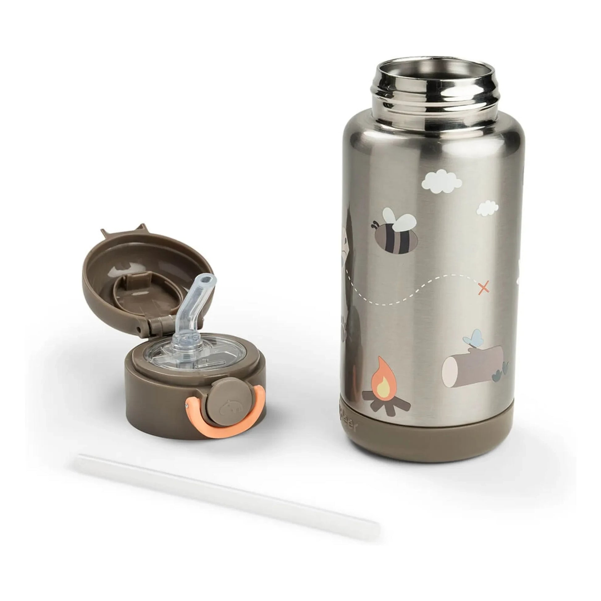 Done by deer - Trails insulated water bottle | Brown