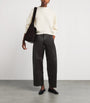 Lauren Manoogian Brown Leather Wide-Leg Trousers