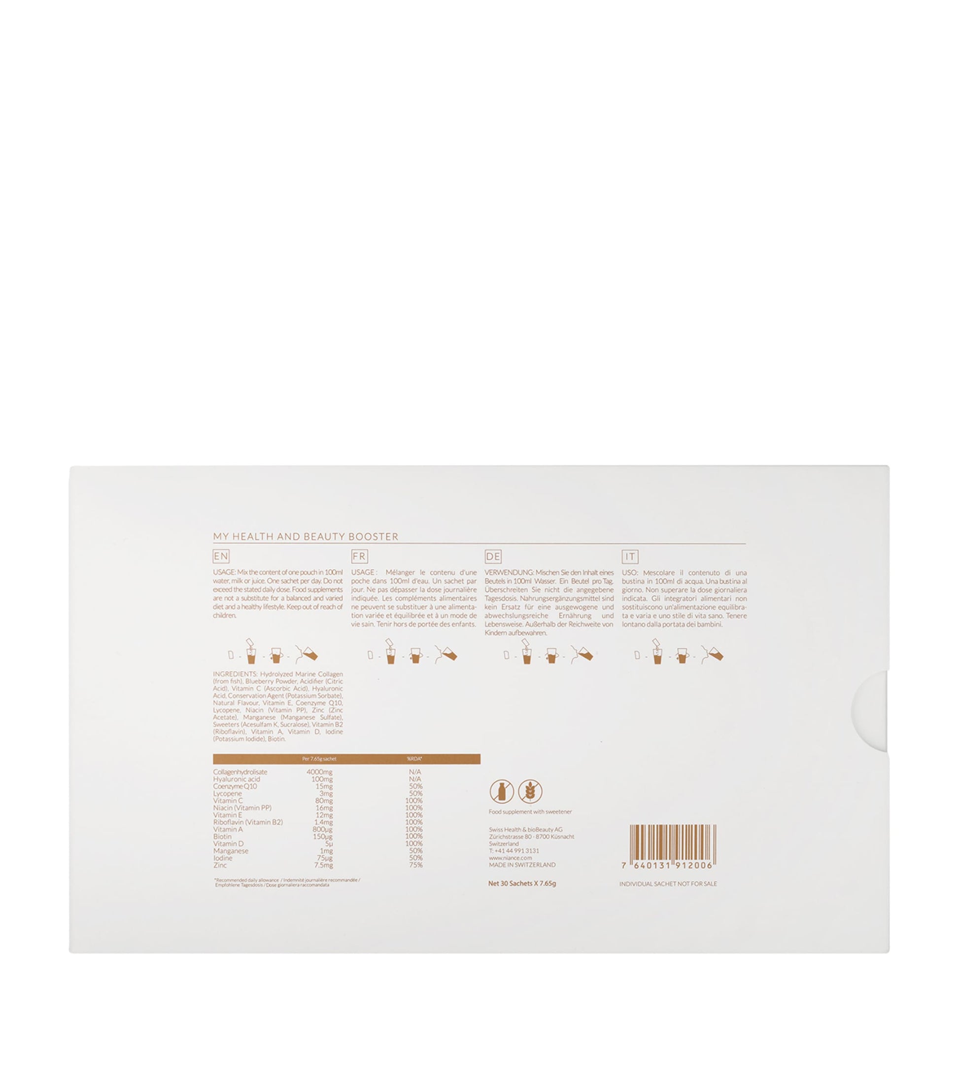 NIANCE SWITZERLAND Collagen-Hyaluron Beauty Booster