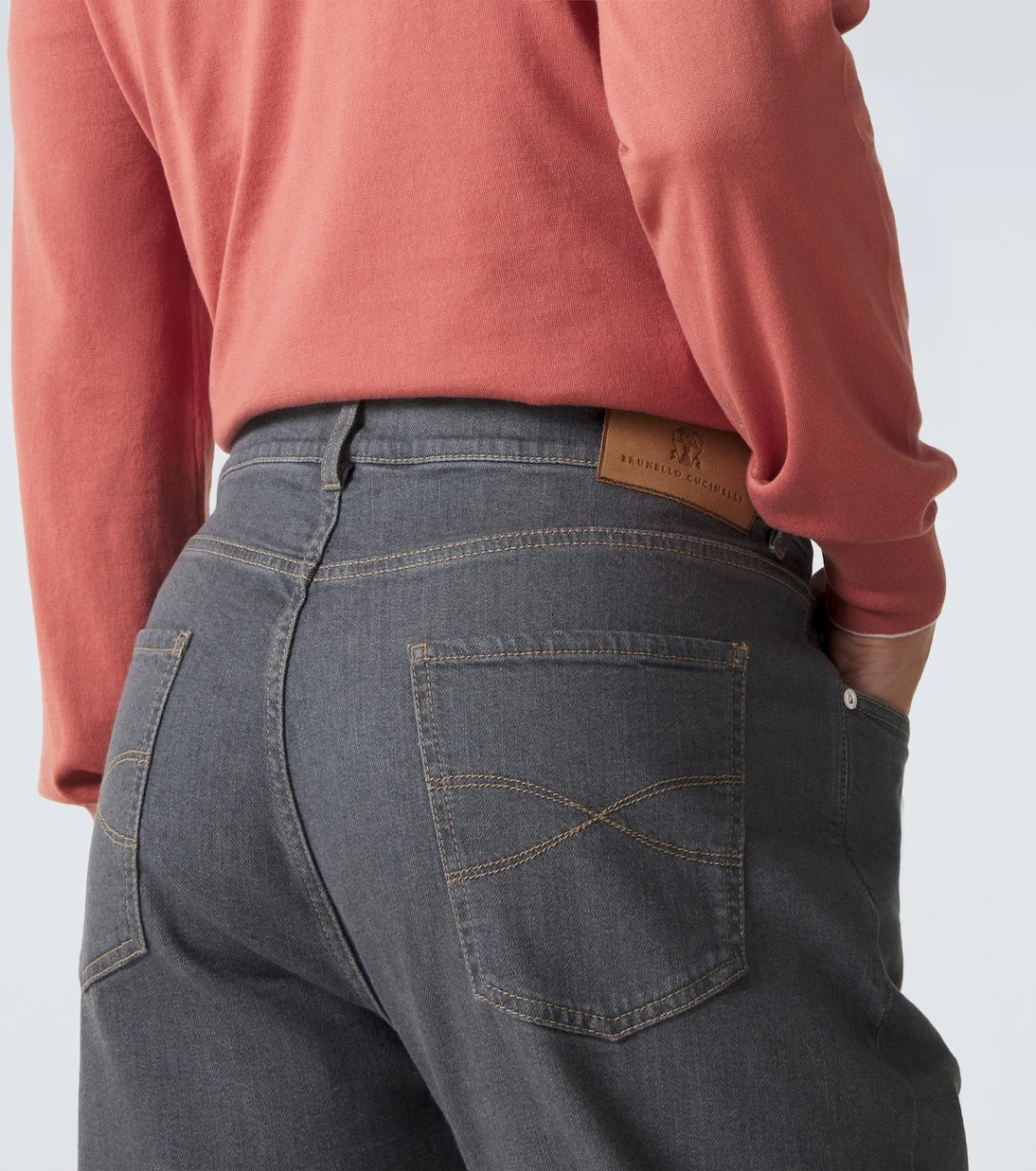 Brunello Cucinelli - Logo straight jeans