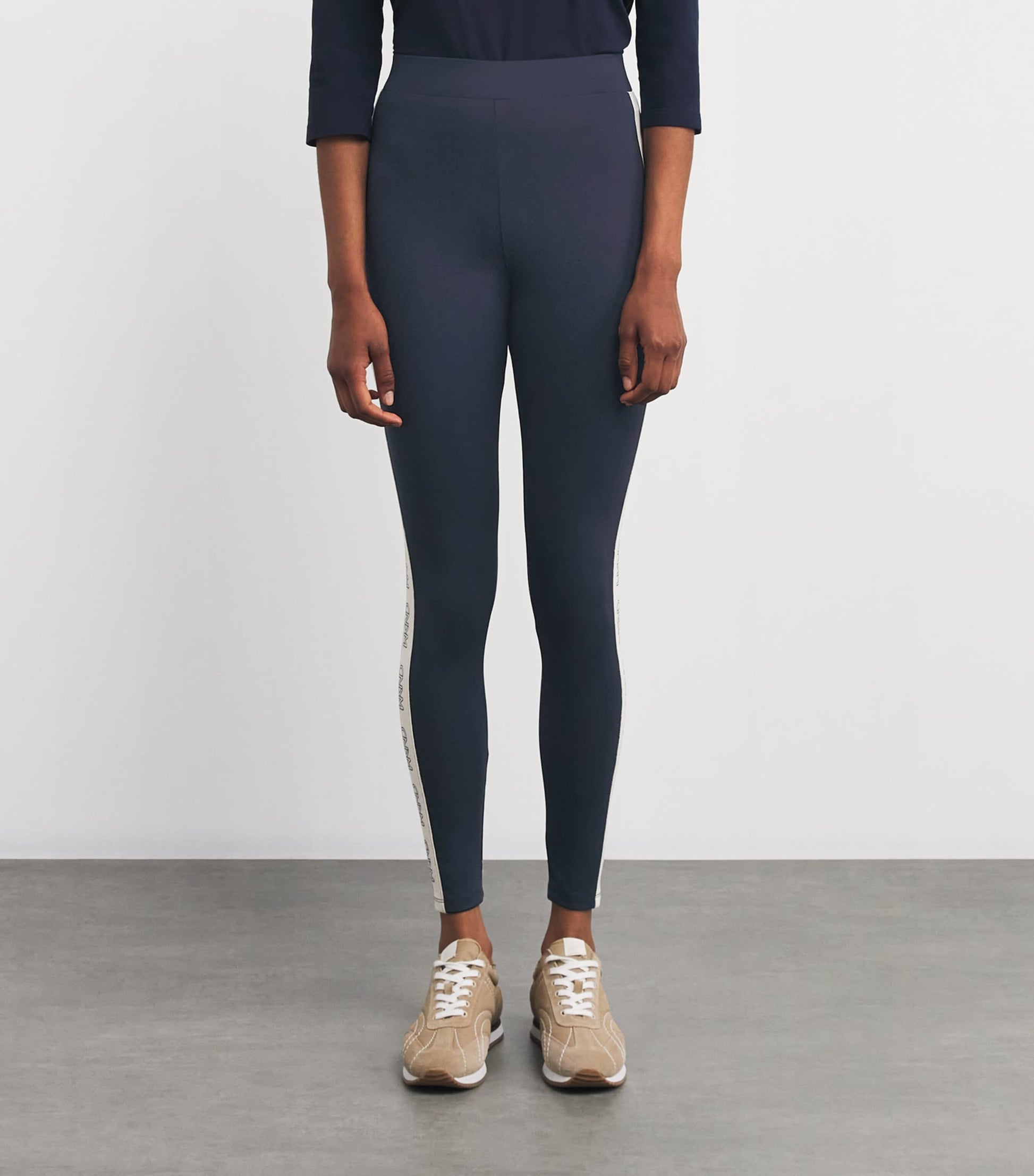 Weekend Max Mara Blue Stretch-Jersey Slim Leggings