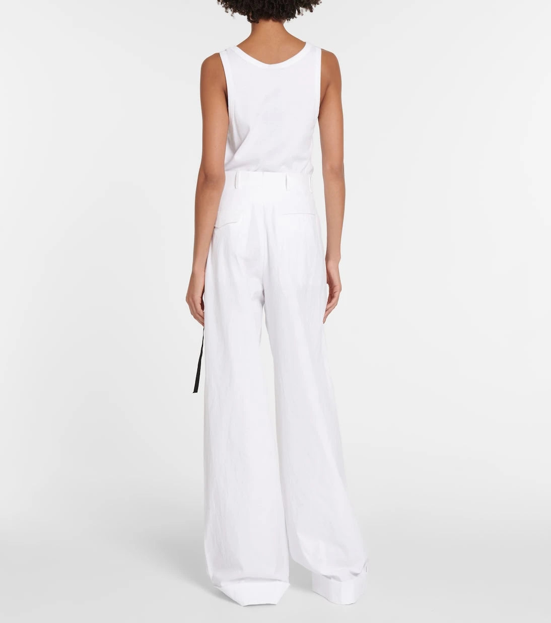 Ann Demeulemeester - بنطال Dorothee قماشي واسع الساقين من القطن