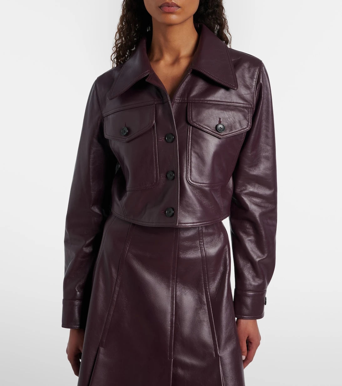 Emilia Wickstead - Nics cropped leather jacket