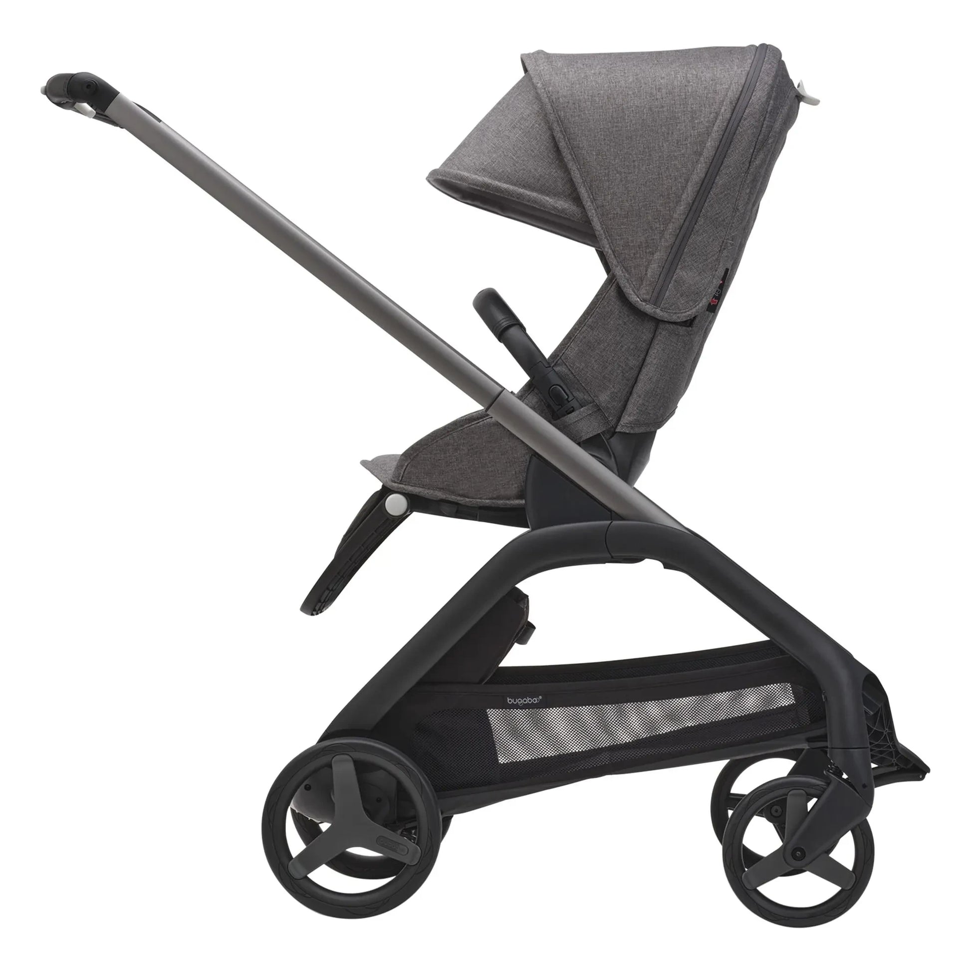 Bugaboo - Bugaboo Dragonfly Complete city stroller graphite chassis | Heather grey
