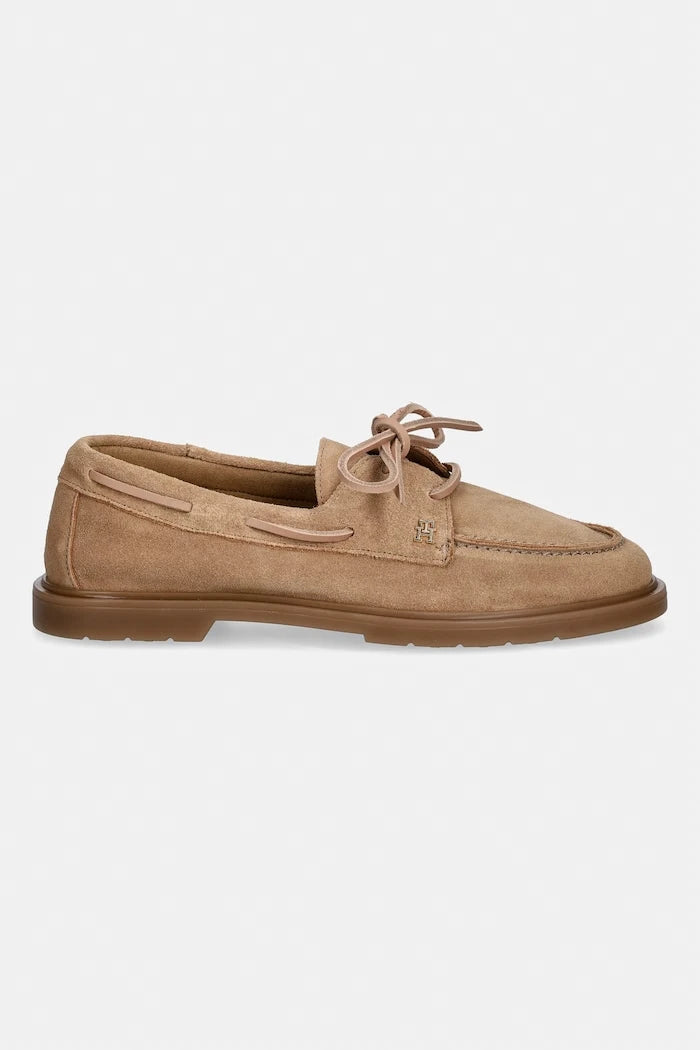 Tommy Hilfiger Kadın Süet Mokasen LIGHT SUEDE BOAT SHOE
