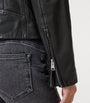 AllSaints Black Leather Dalby Biker Jacket