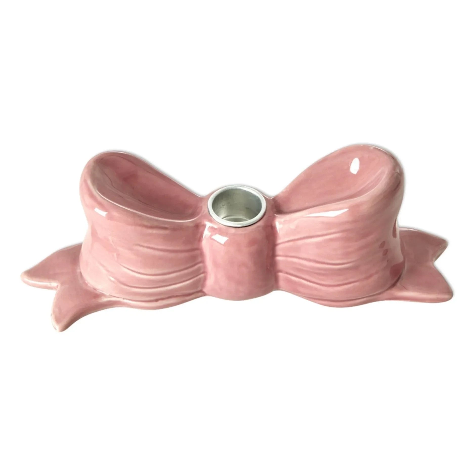 Rice - Ceramic candleholder Nœud | Pink