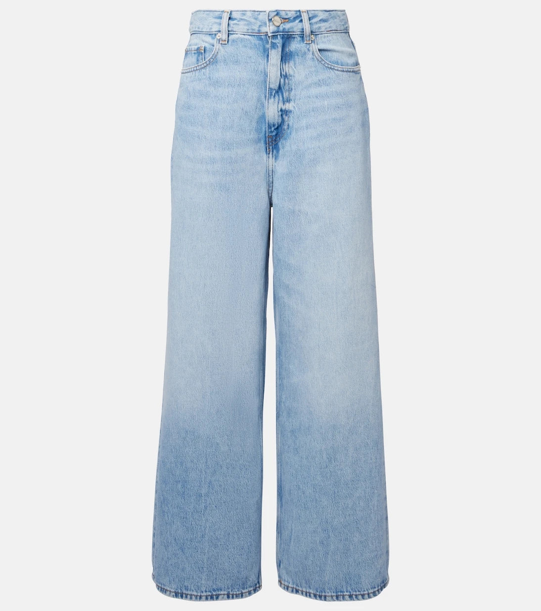 Ganni - Mid-rise wide-leg jeans