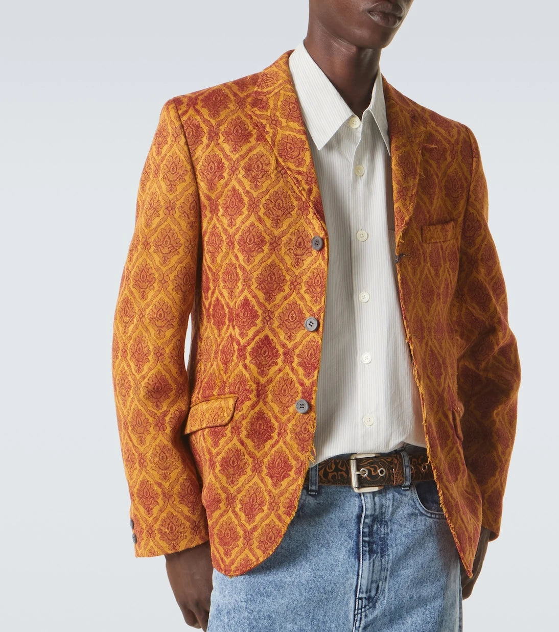 Junya Watanabe - Floral single-breasted jacquard blazer