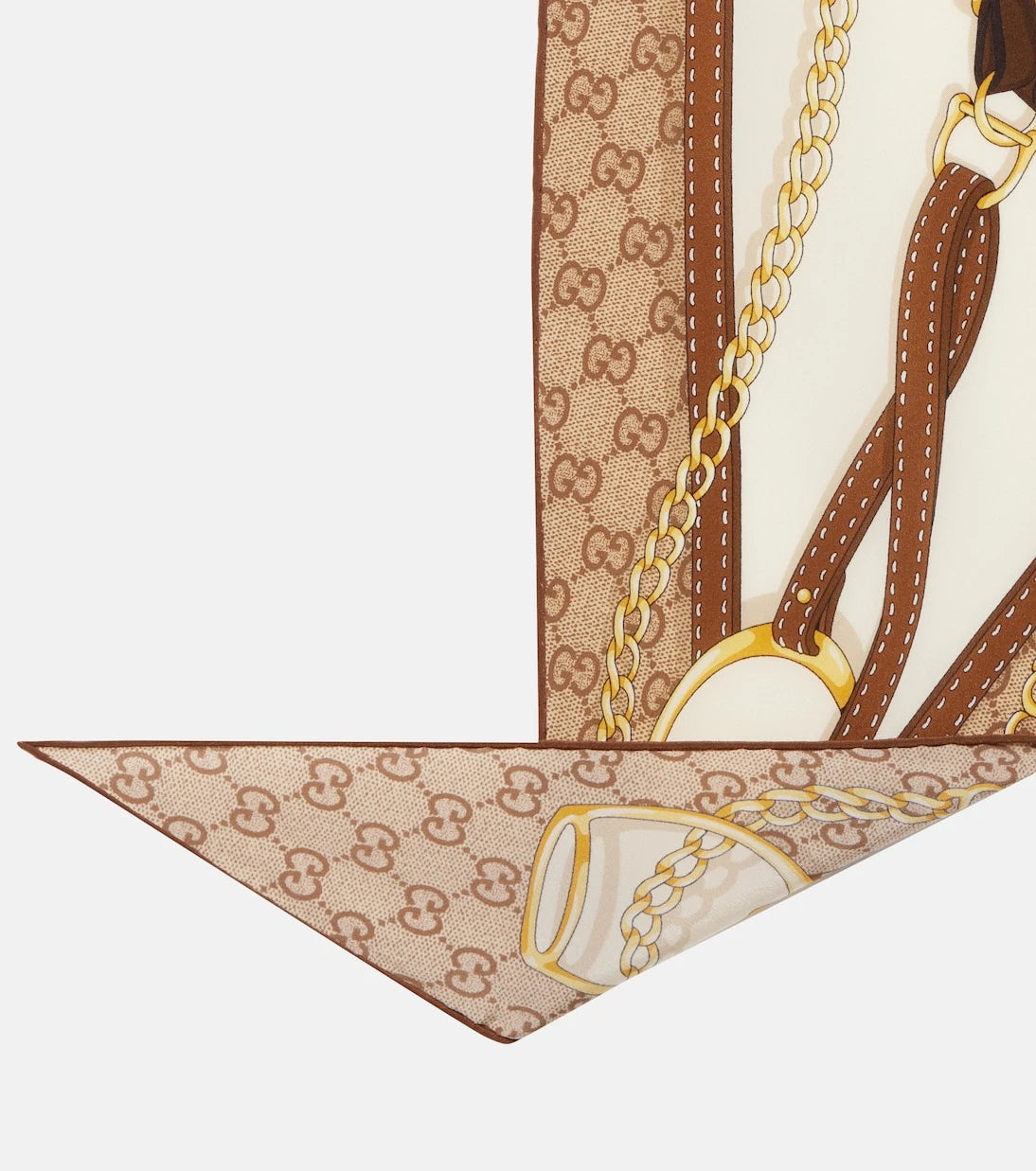 Gucci - GG printed reversible silk twill scarf