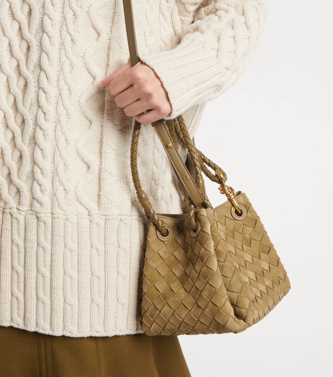 Bottega Veneta - Parachute Small suede shoulder bag