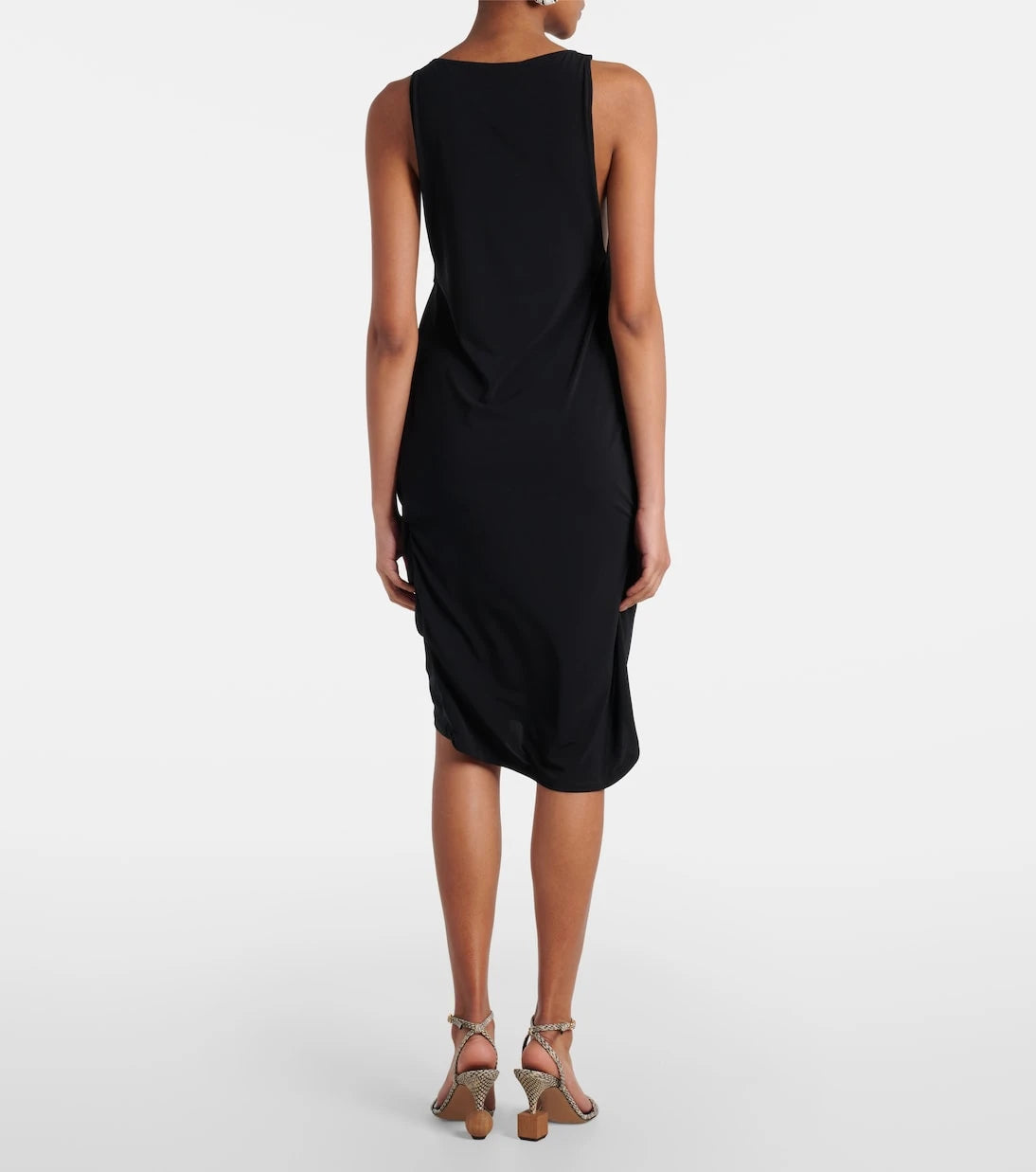 Jacquemus - Peplo draped jersey midi dress
