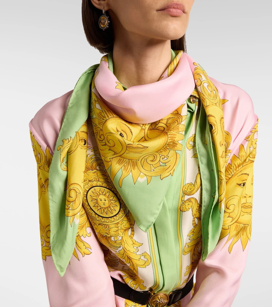 Versace - Printed silk twill scarf