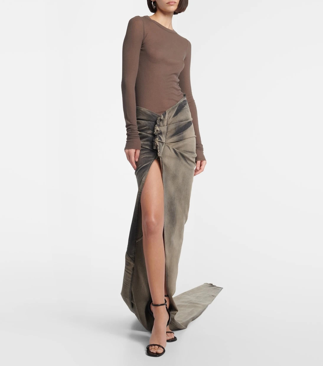Rick Owens - DRKSHDW Edfu denim maxi skirt