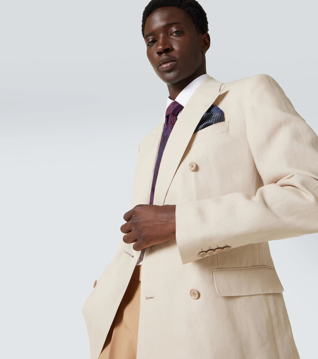 Charvet - Polka-dot silk pocket square