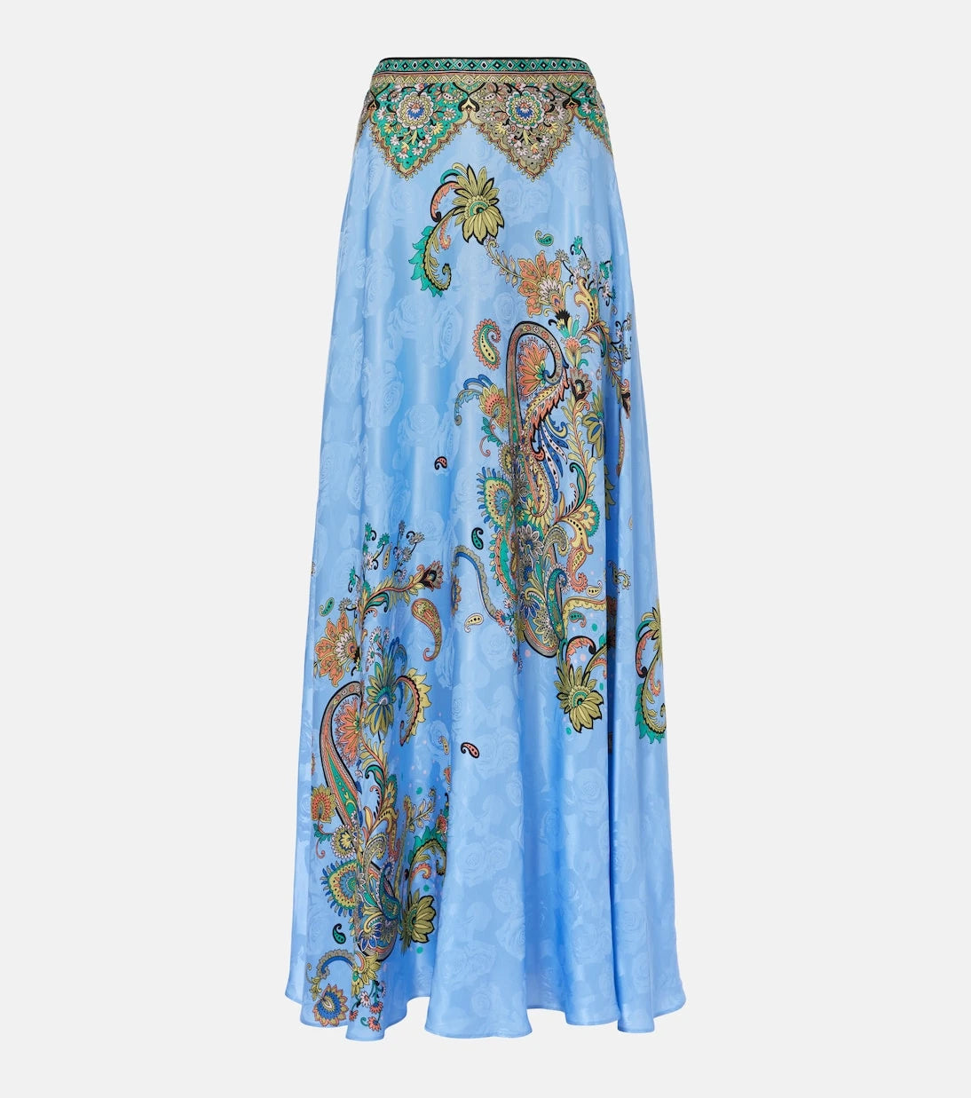 Etro - Floral silk crêpe de chine maxi skirt