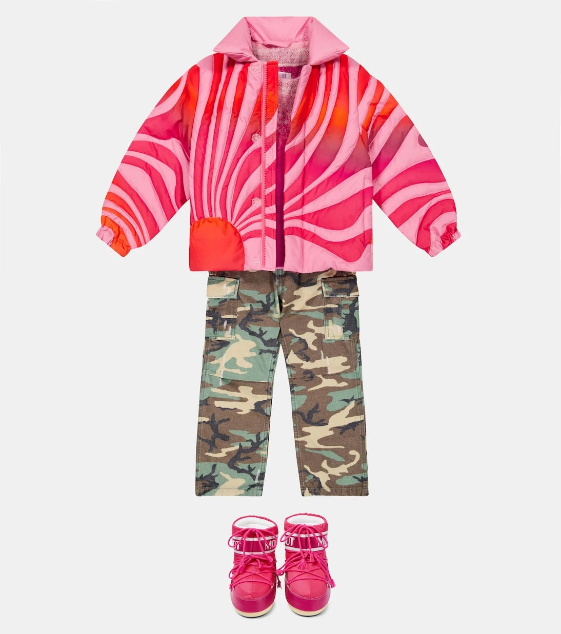 ERL Kids - Printed cotton down jacket
