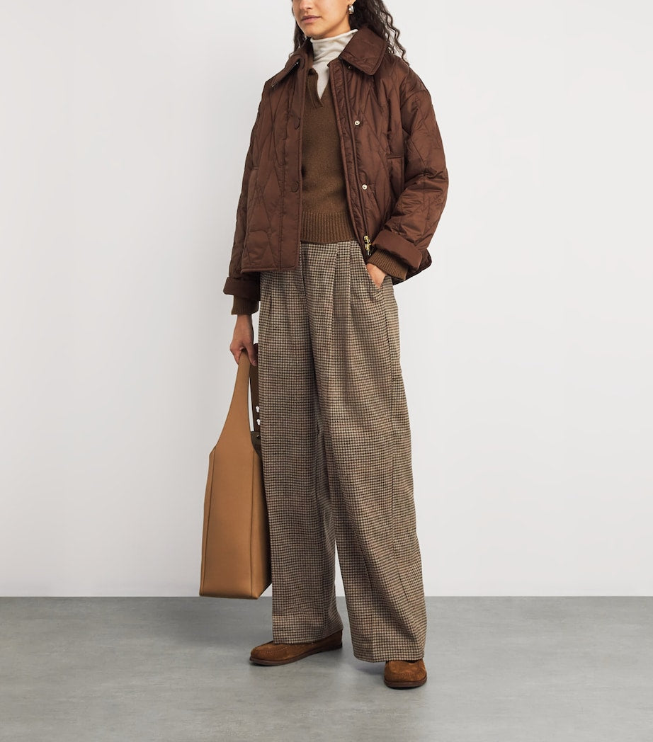 Barbour Multi Wool Tweed Sophia Wide-Leg Trousers