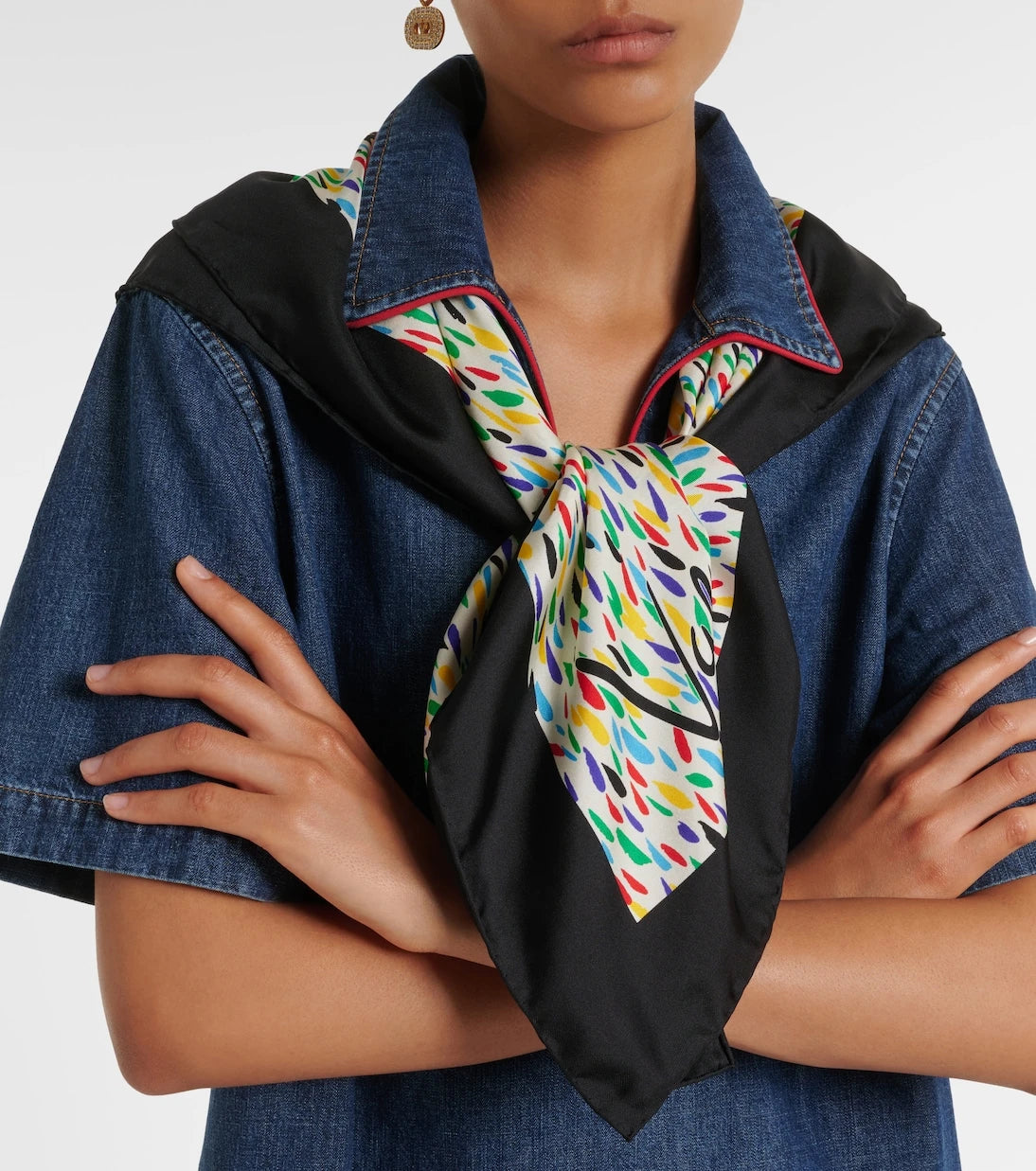 Valentino - Printed silk twill scarf