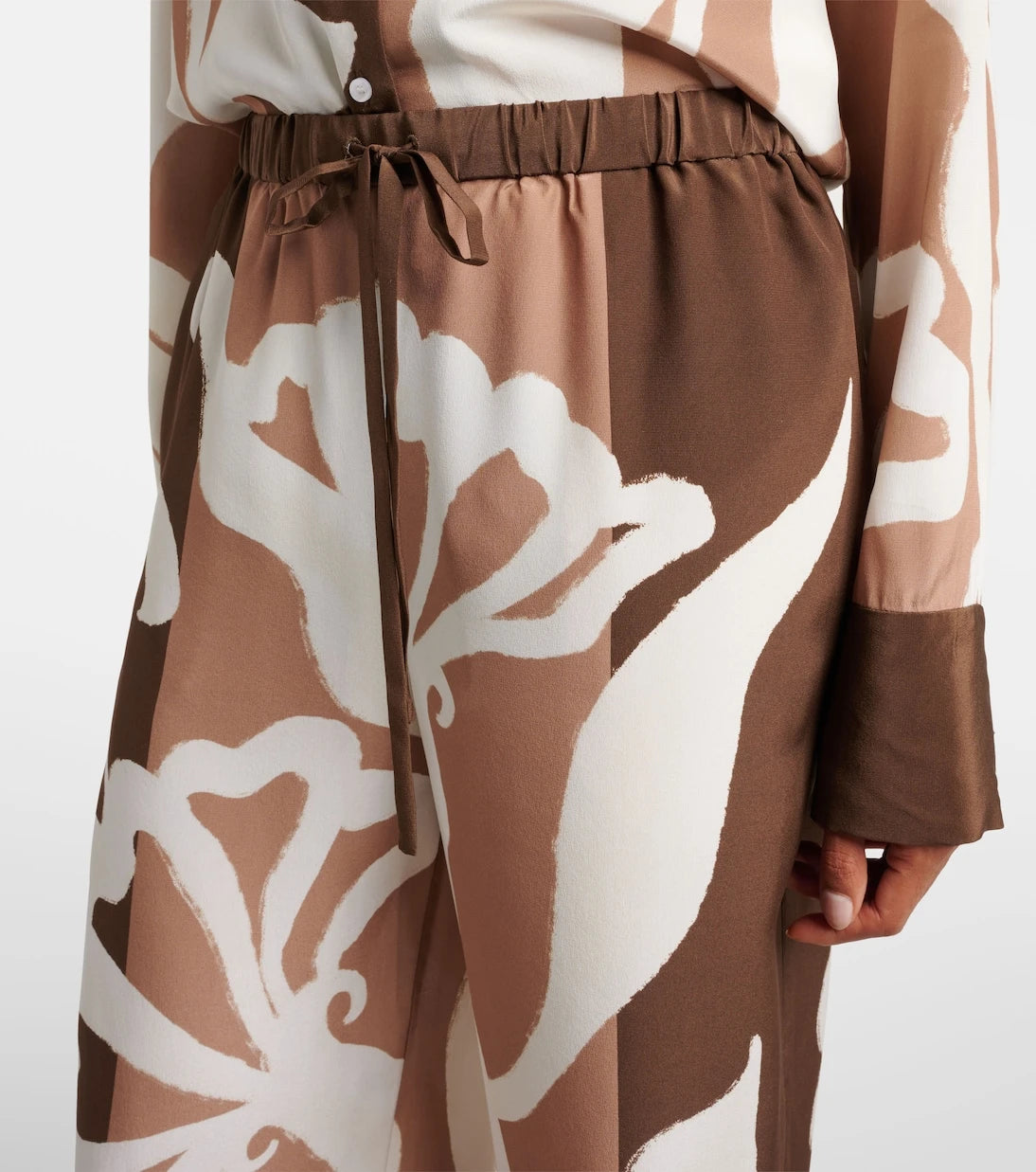 SIR - Portia printed silk satin wide-leg pants