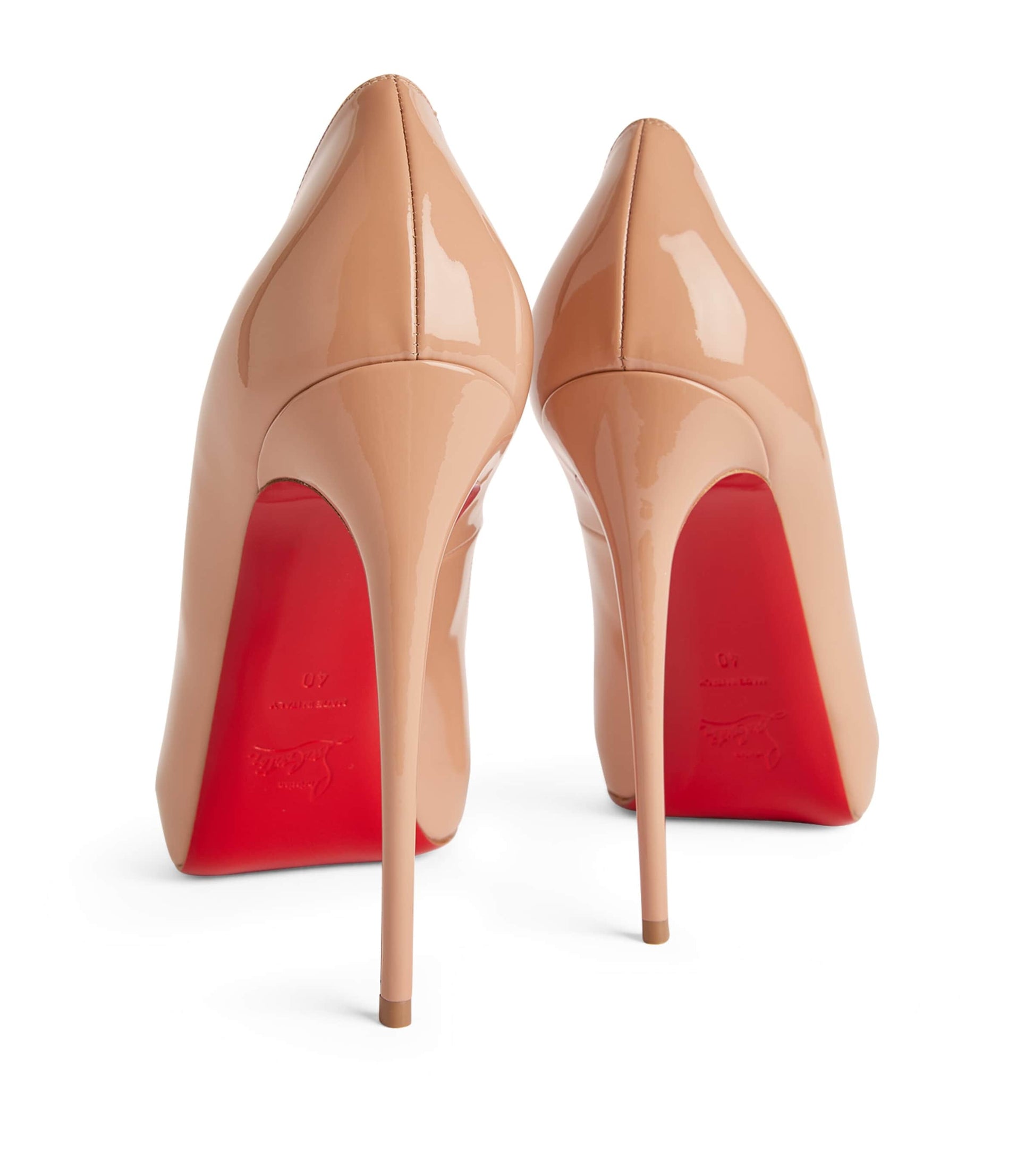 Christian Louboutin Nude New Very Prive Patent Leather Pumps 120