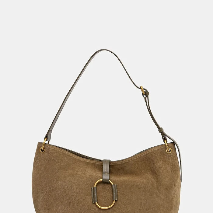 Twinset süet kadın hobo çanta