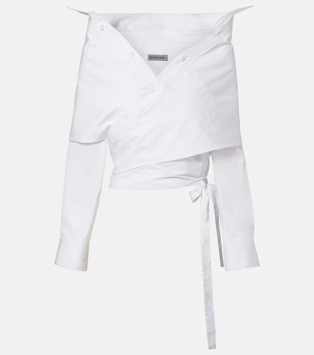 Balenciaga - Off-shoulder cotton top