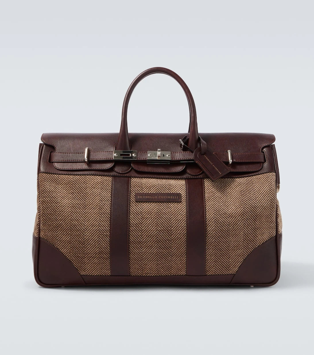 Brunello Cucinelli - Leather-trimmed canvas duffel bag