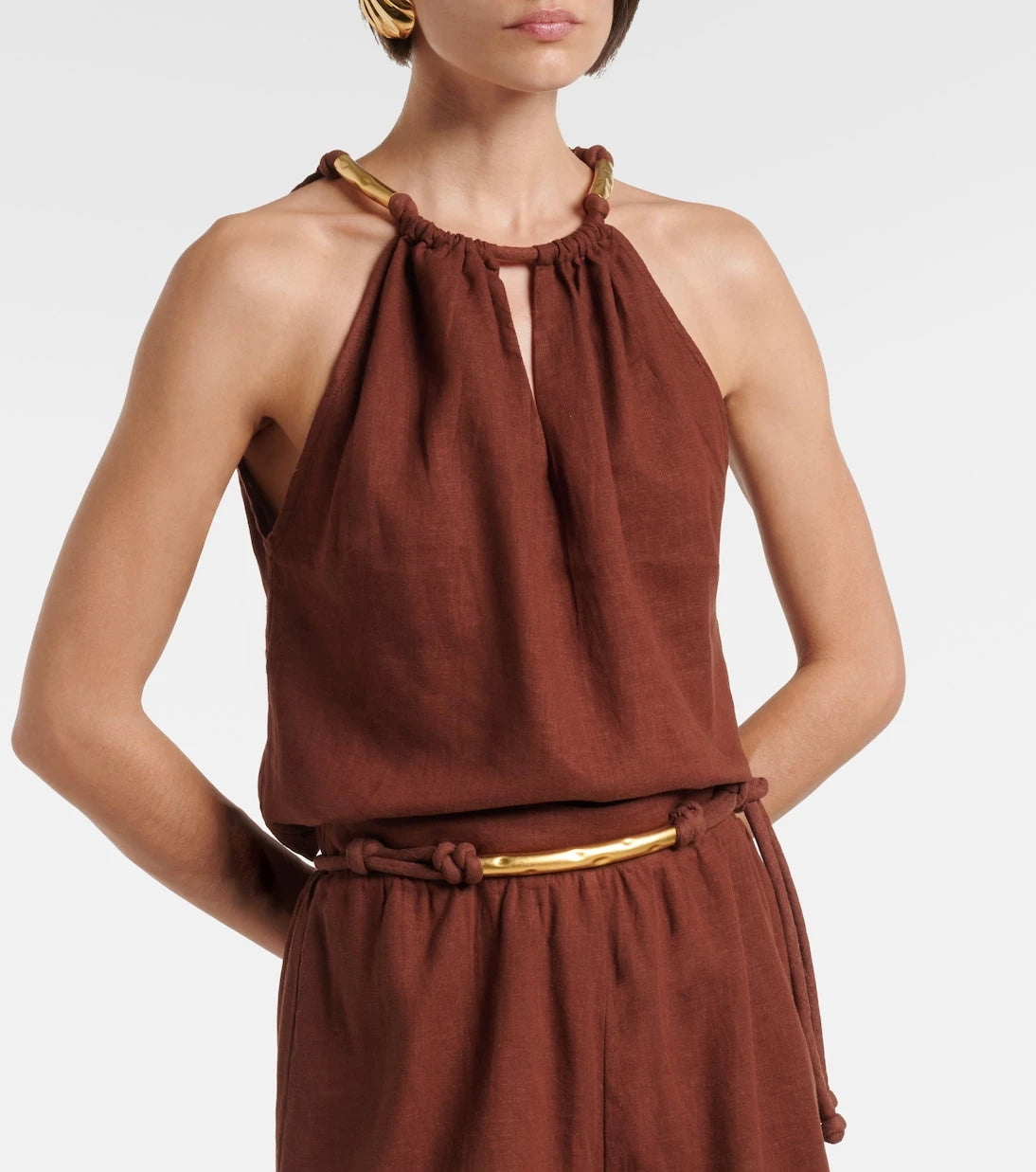 ViX Paula Hermanny - Janet linen-blend top