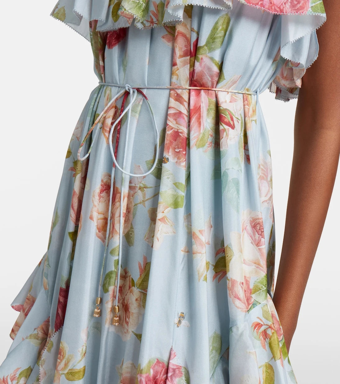 Zimmermann - Roselight floral ruffled silk maxi dress
