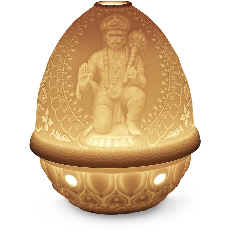 Lladro Hanuman Lithopane Votive Light