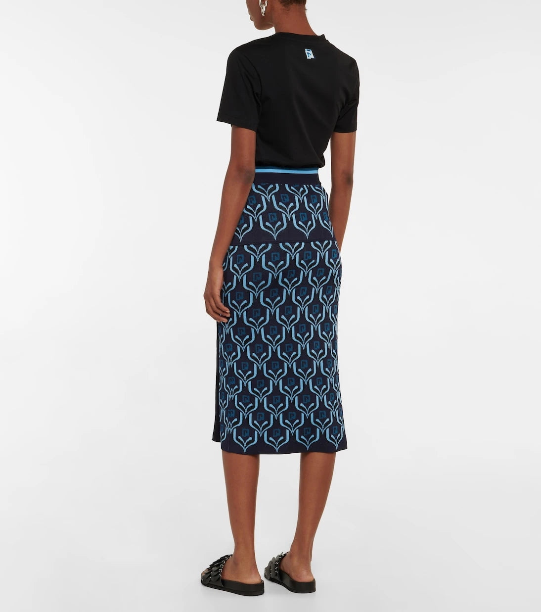 Rabanne - Jacquard maxi skirt