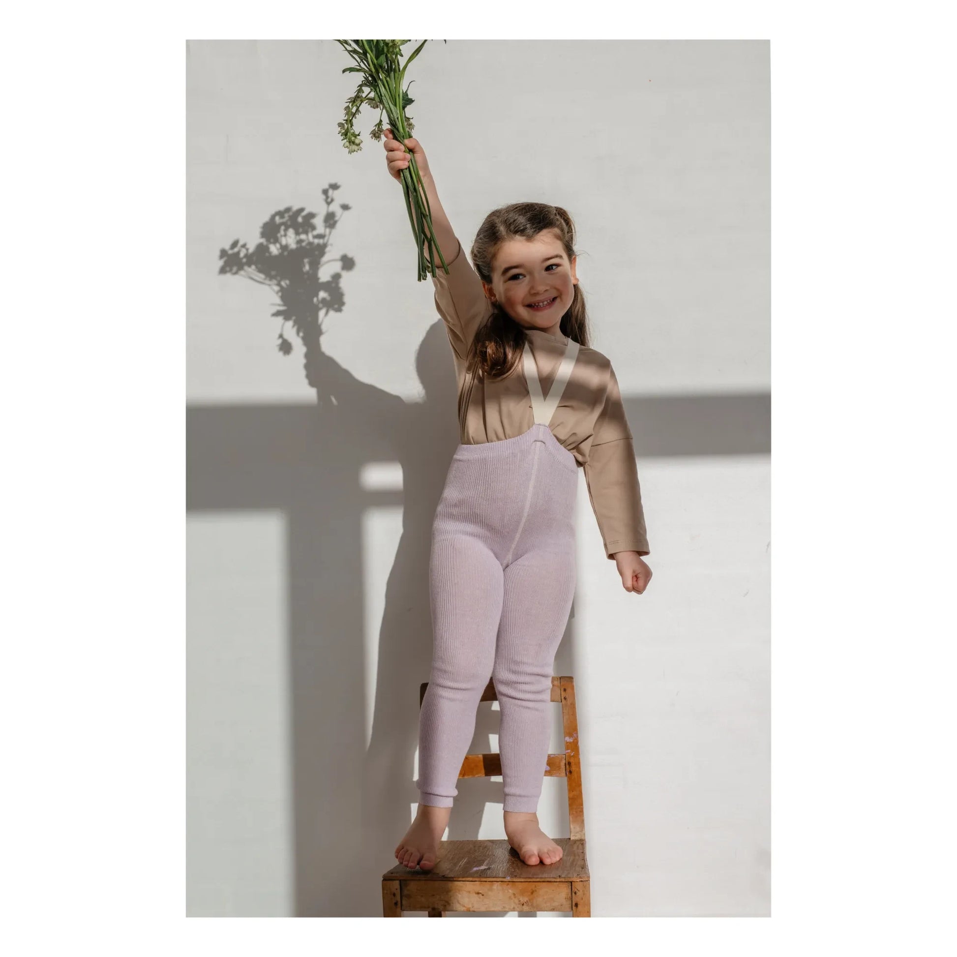 Silly Silas - Organic Cotton Footless Suspender Tights | Lavender