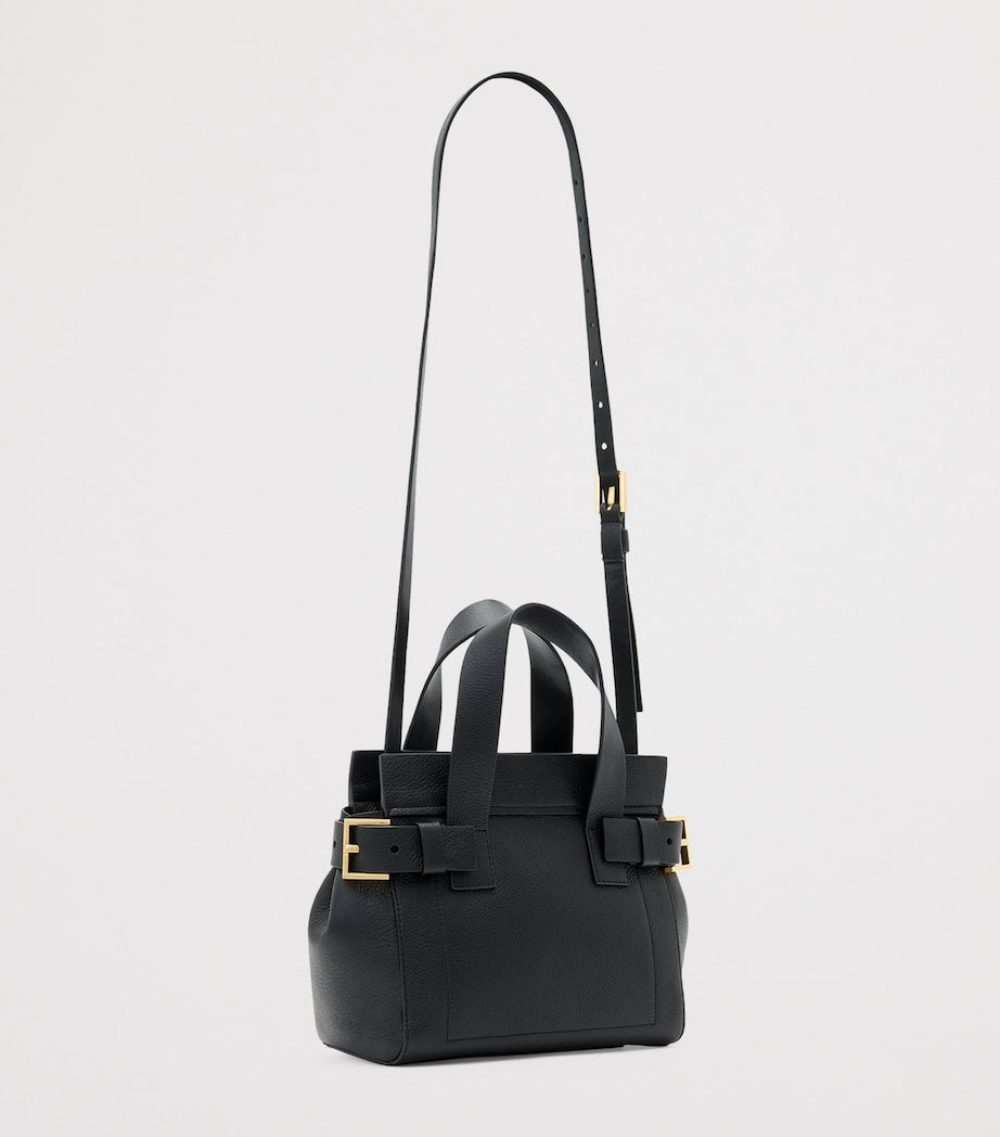 Mini Leather Perez Shoulder Bag BLACK