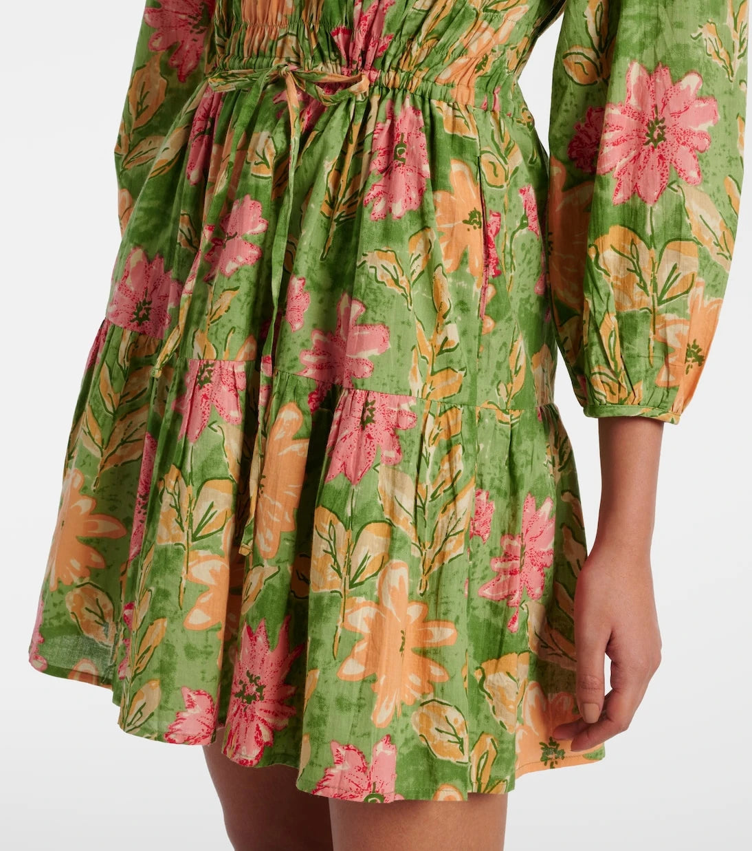Velvet - Floral cotton minidress