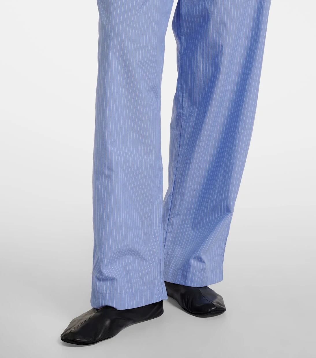 The Row - Orien striped cotton wide-leg pants