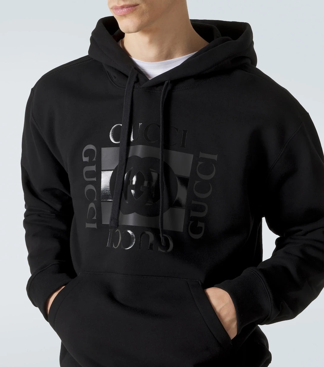 Gucci - Logo cotton jersey hoodie