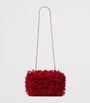 Jimmy Choo Red Flower-Embellished Cloud Clutch Bag