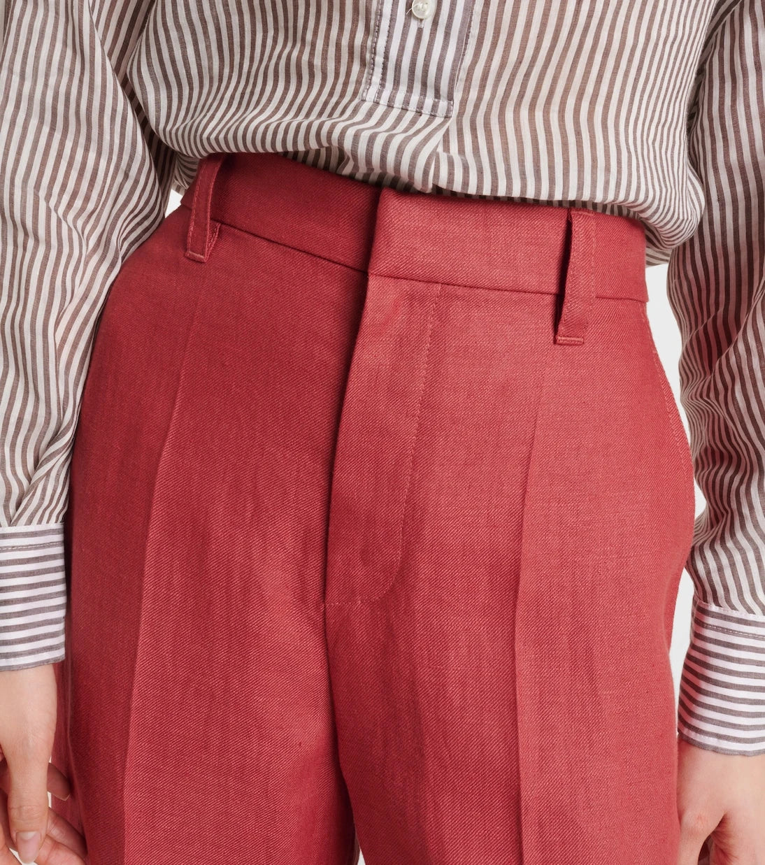 Brunello Cucinelli - Hemp and linen wide-leg pants