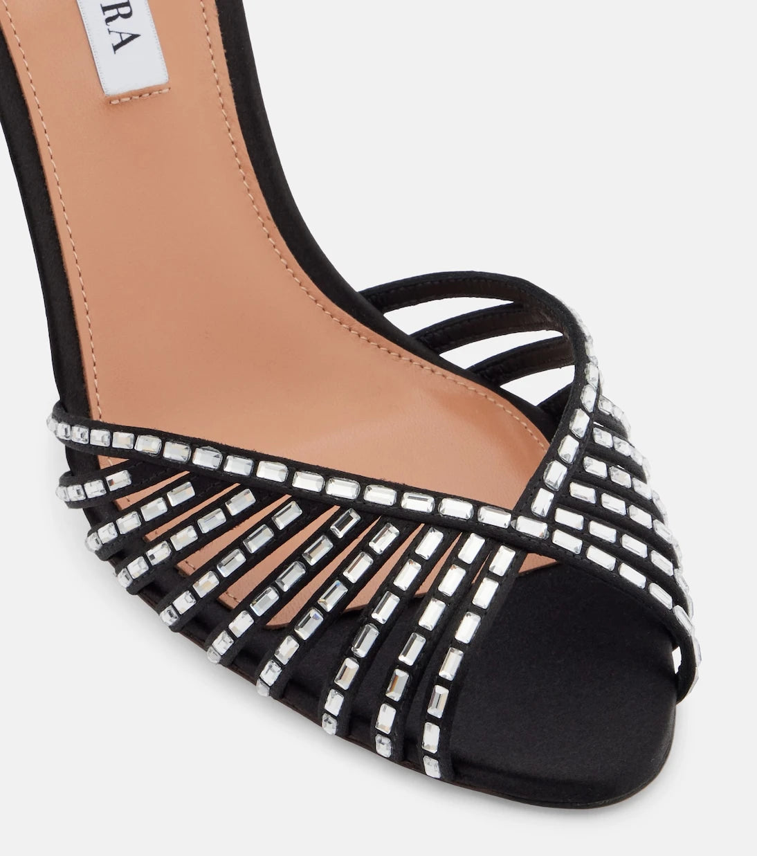 Aquazzura - Hold Me 85 crystal-embellished sandals