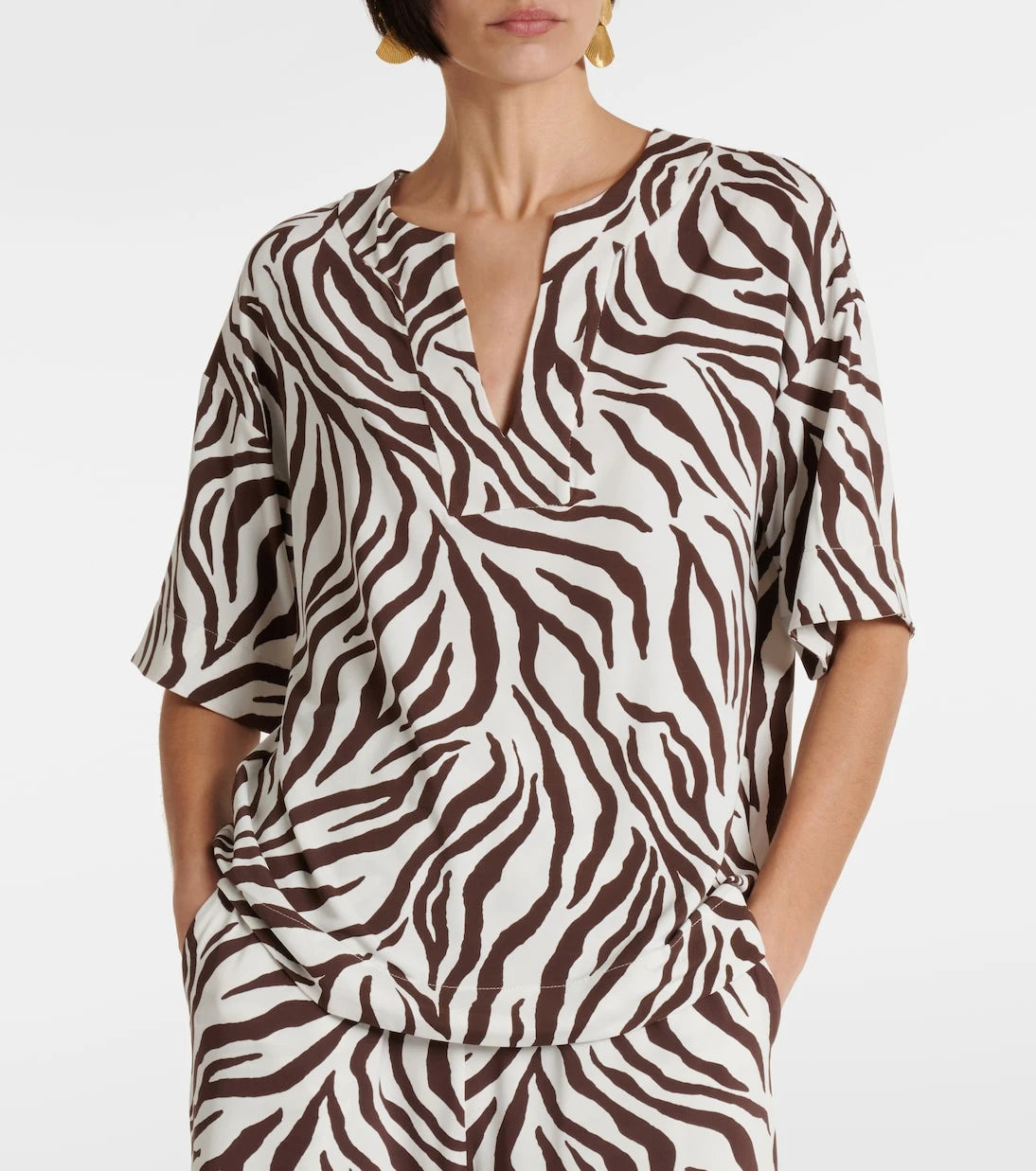 Max Mara - Siberia zebra-print jersey top