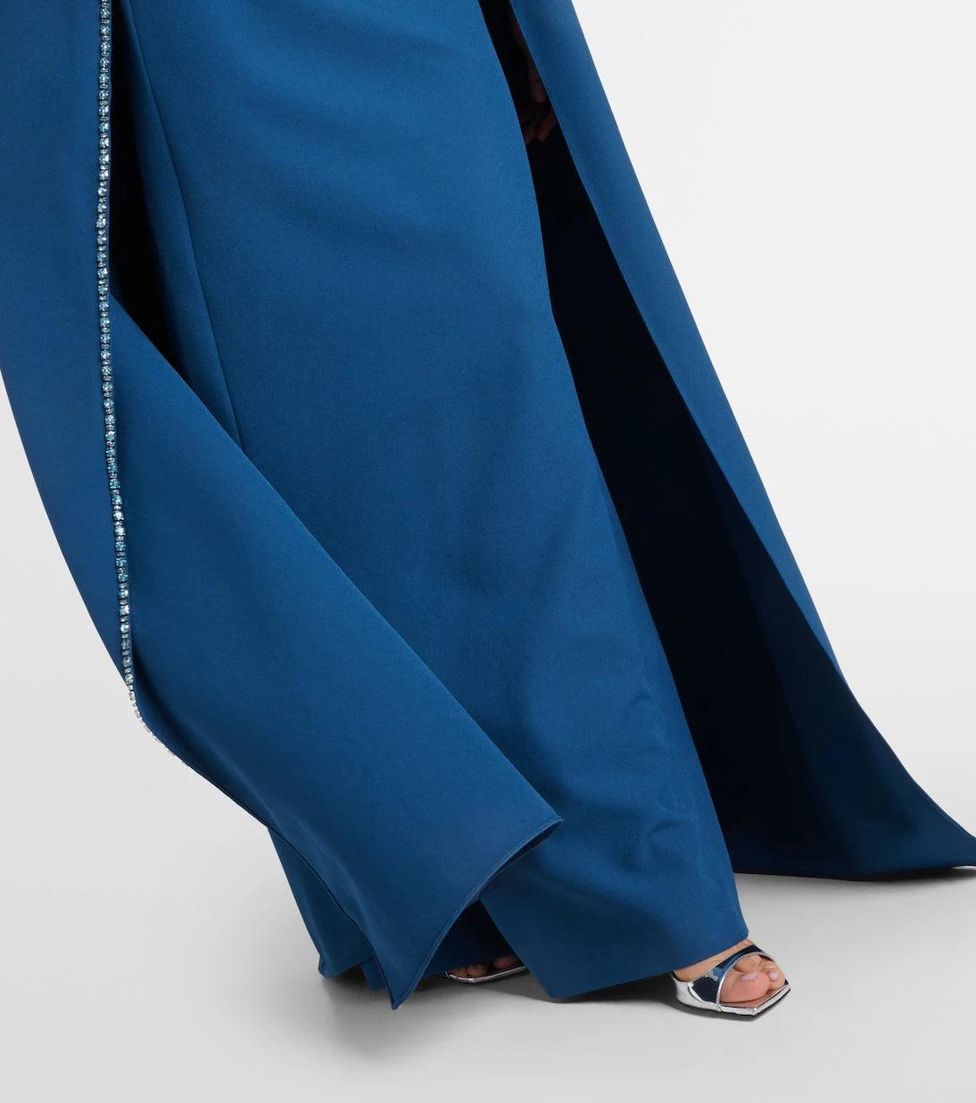Safiyaa - Mattia embellished caped crêpe gown