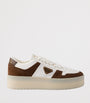 Prada Leather-Suede Downtown Bold Sneakers 50