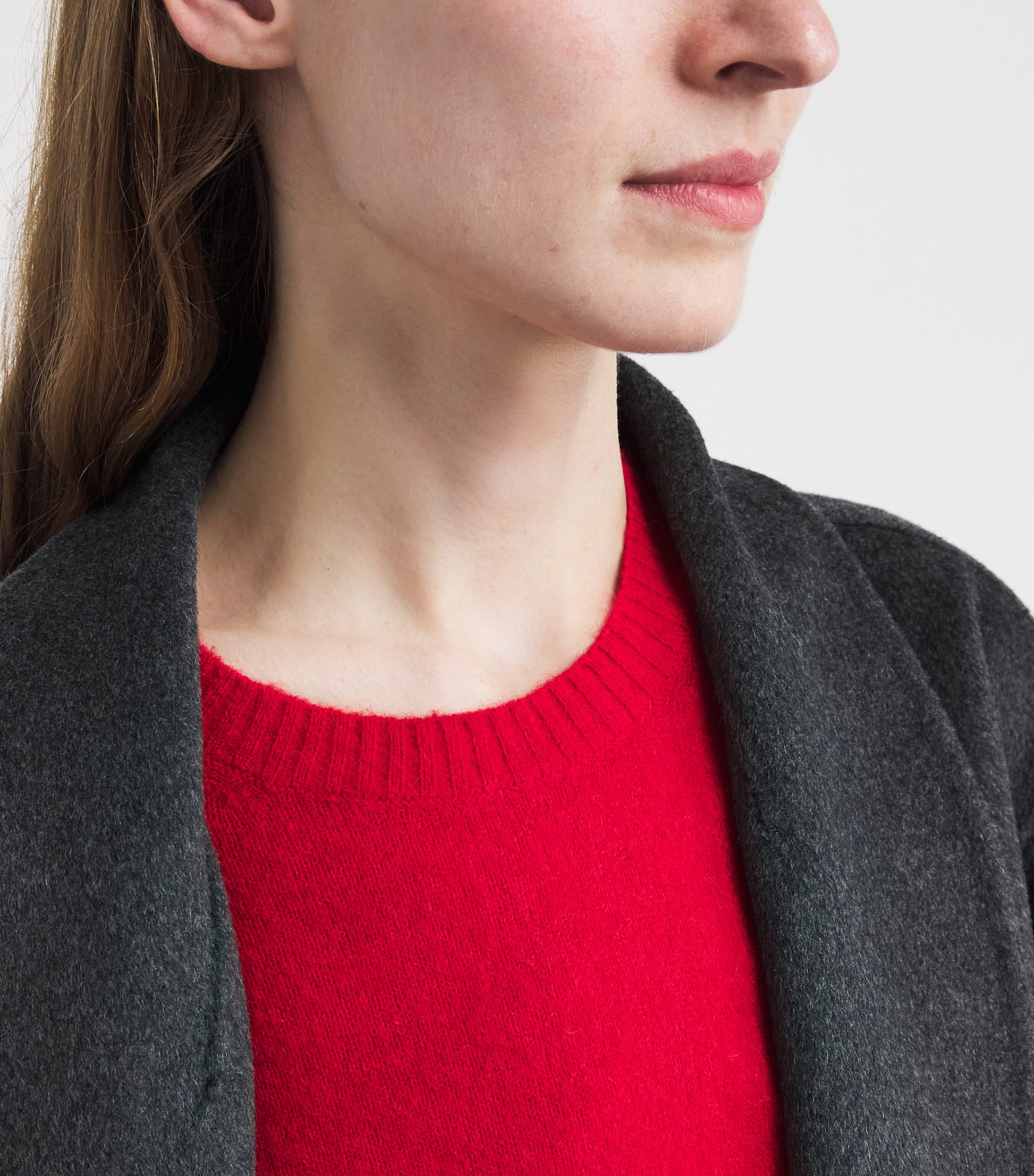 Red Alpaca-Blend Knitted Vest