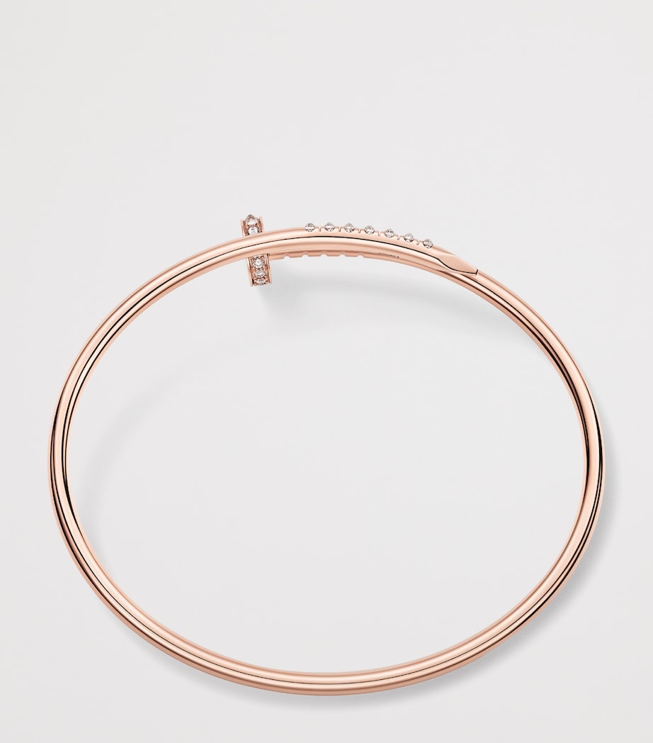 Small Rose Gold and Diamond Juste Un Clou Bracelet